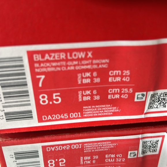 Nike Blazer Low X black leather men’s 7 - Picture 7 of 7